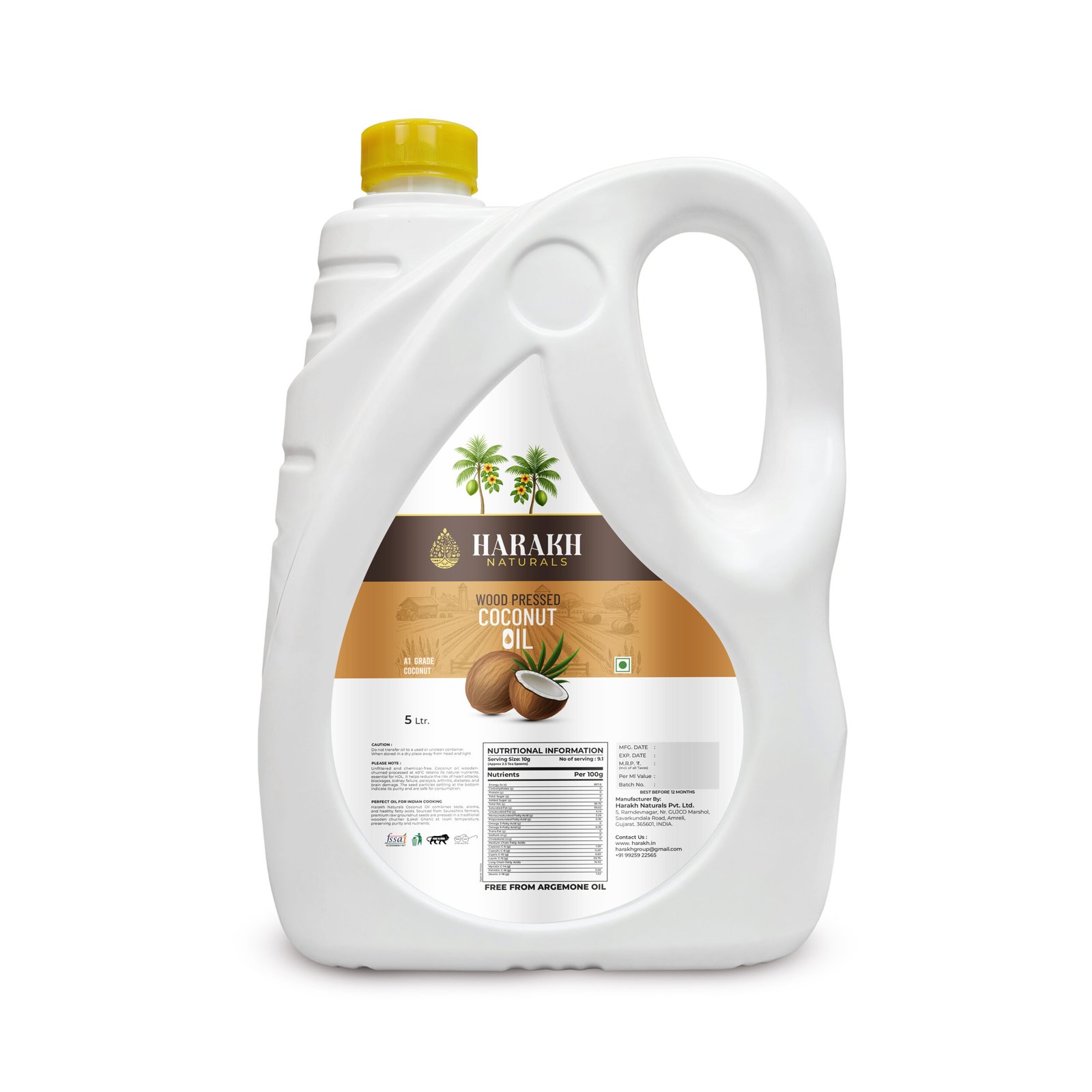 1 Coconut Oil - 5 Litre - Image 1