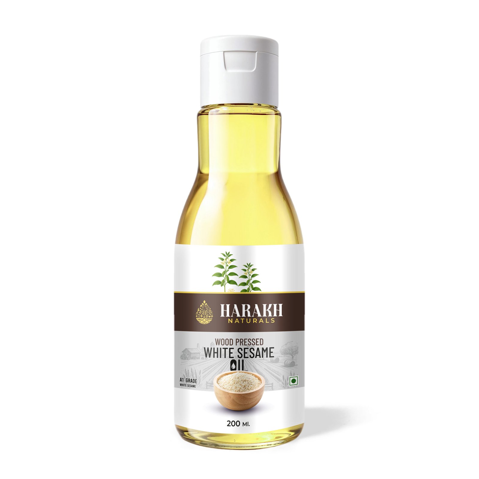 white sesame copy White Sesame Oil - 200 ml - Image 1